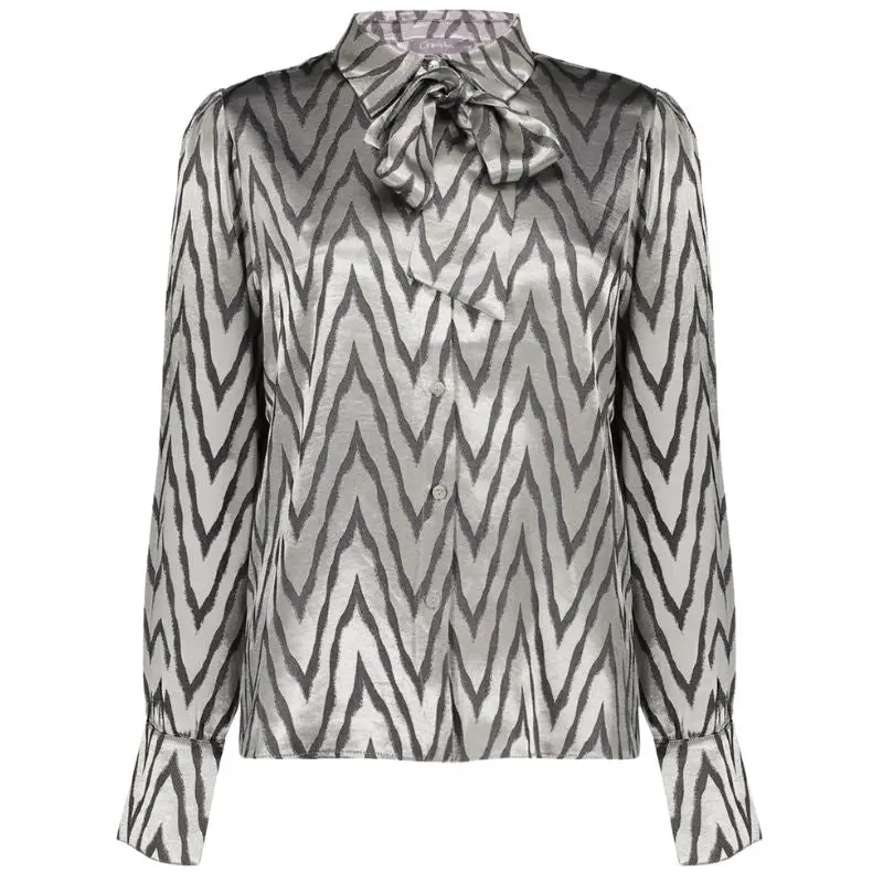 Grijs geprinte animal blouse 53593