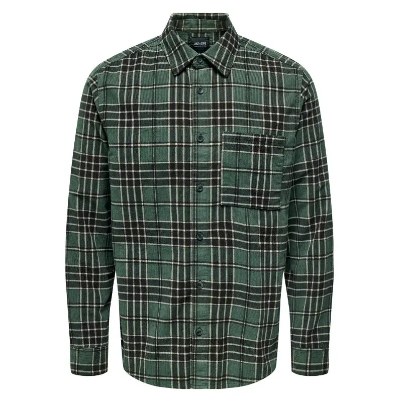 Groen geprint shirt Leo Check