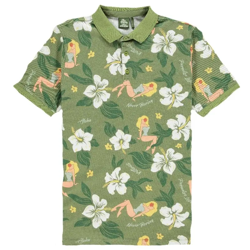 Groen geprinte polo Classic
