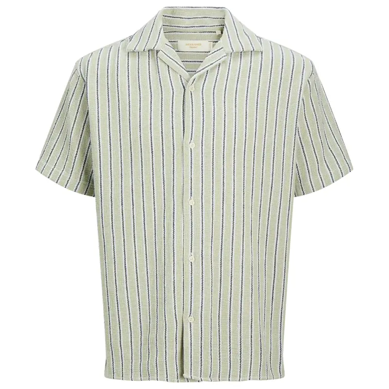 Groen gestreept relaxed fit shirt Coba