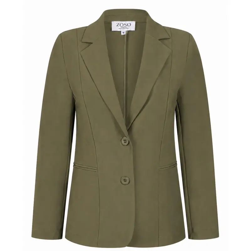 Groene bonded travel blazer Bowie