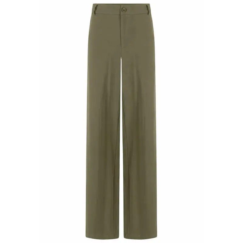 Groene travel wide fit broek Miriam