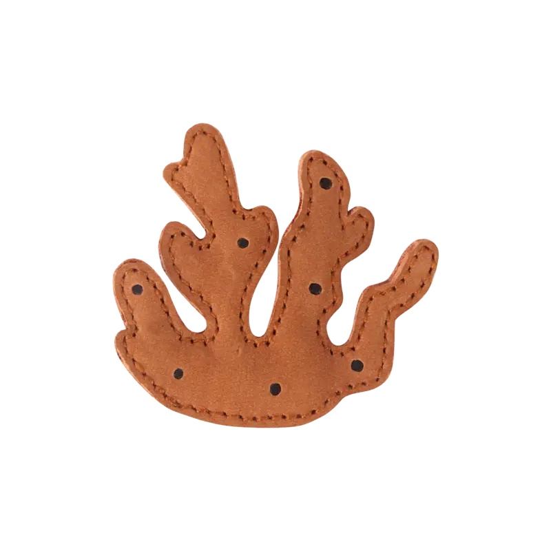 Gurt Hairclip | Coral | Walnut Nubuck