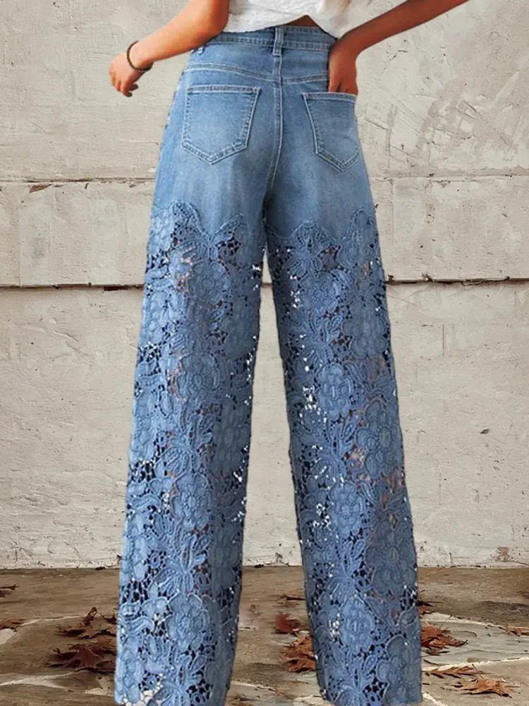 Hanna | Jeans Damen Patchwork modern & elegant