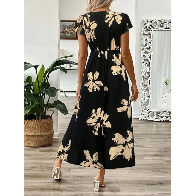 Hanneli - weiches Wickel-Maxikleid