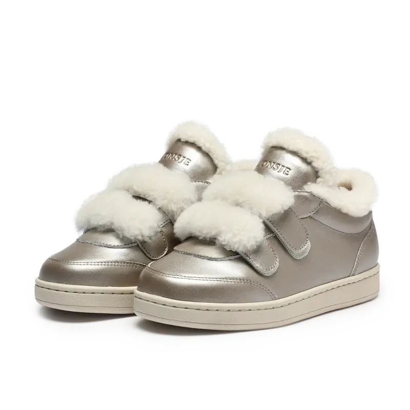 Hanzell Sneakers | Champagne Metallic Leather