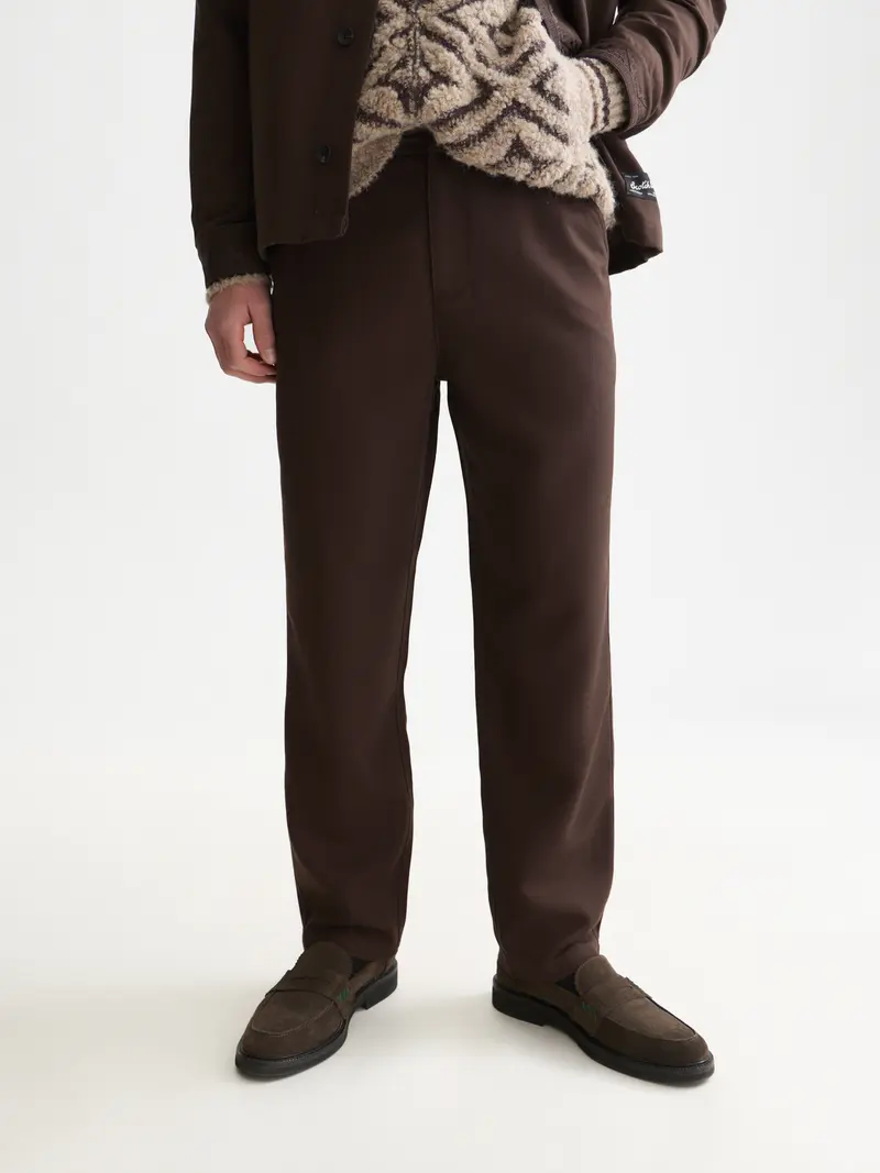 Harper Embroidered Wool-Blend Worker Pant