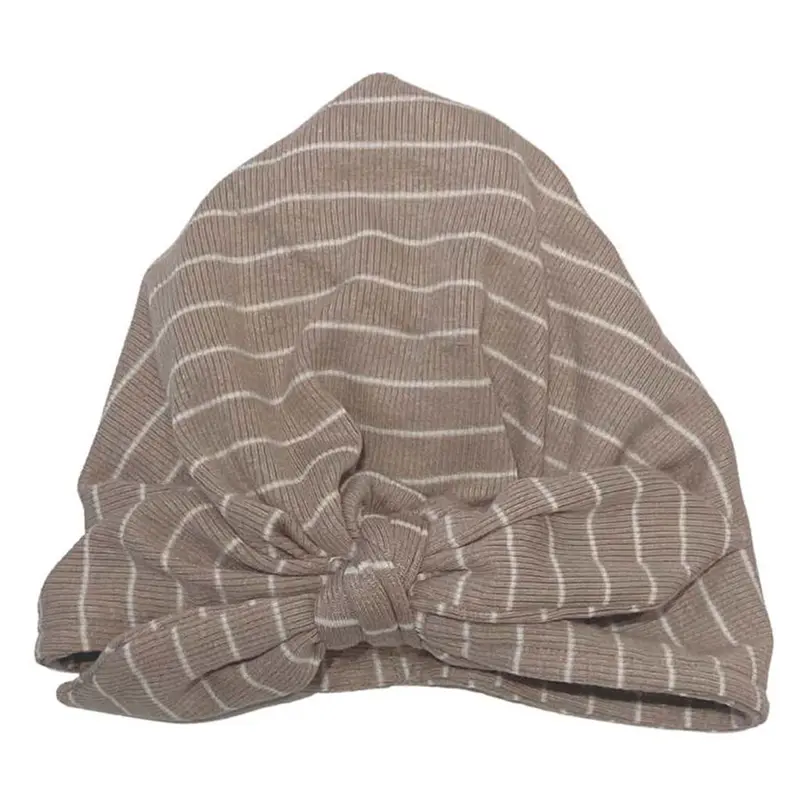 Hat Turban Baby Rib Beige