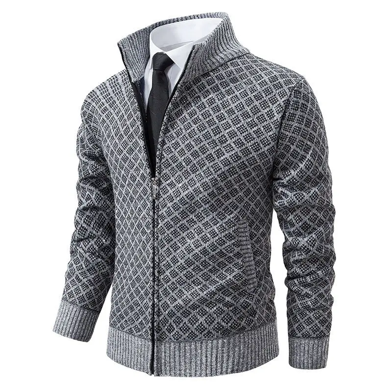 Hendrik | Herren stilvolle Strickjacke mit Zipper