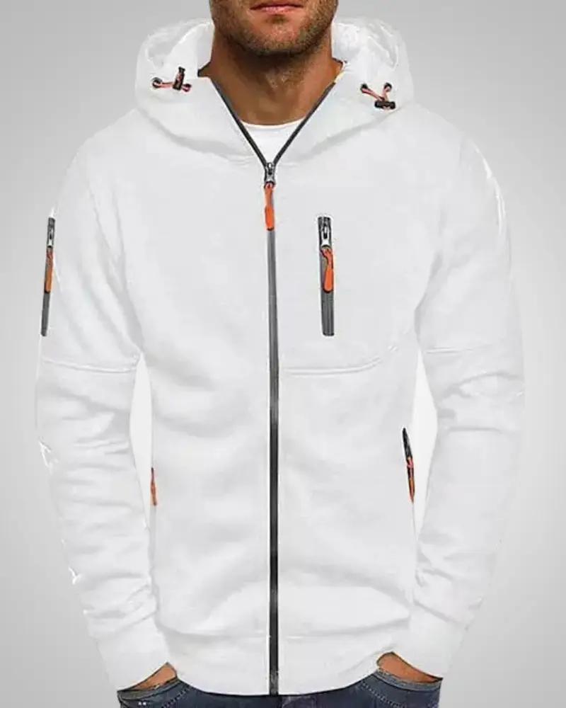 Herman | Herren Eleganter Hoodie Pullover mit Reißverschluss