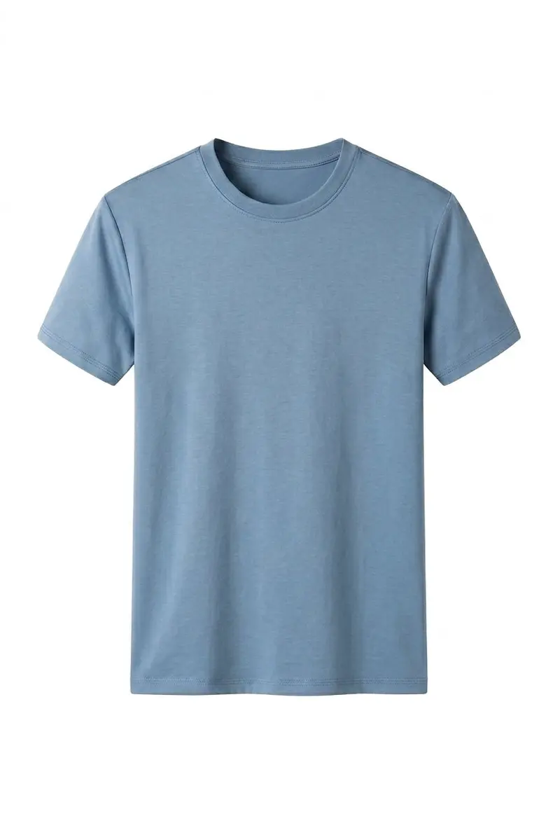 Herren Einfarbiges Kurzarmshirt mit Rundhalsausschnitt