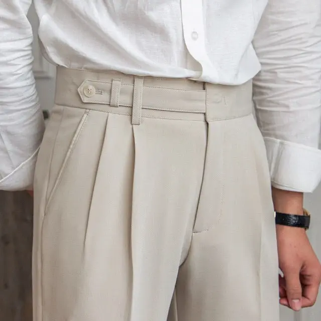 Herren Gerade Schnitt Anzughose mit Taschen