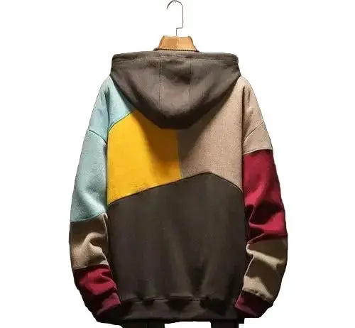 Herren Kapuzenpullover im Farbblockdesign