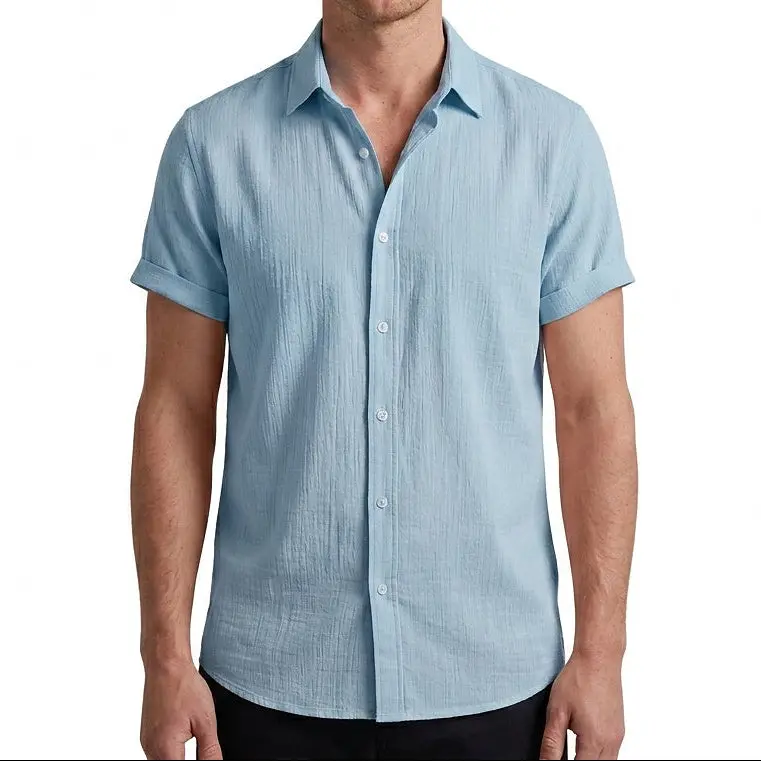 Herren Kurzarm-Button-Down-Hemd