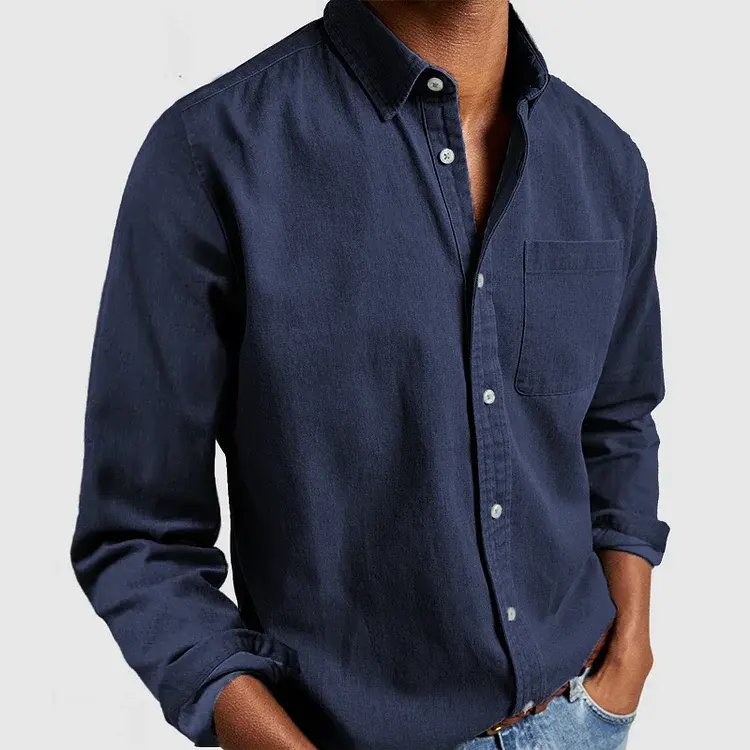 Herren Langarm Bluse