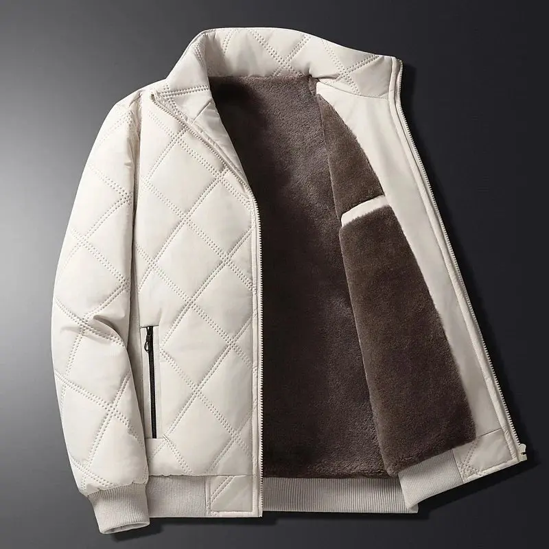 Herren Langarm-Winterjacke mit Taschen