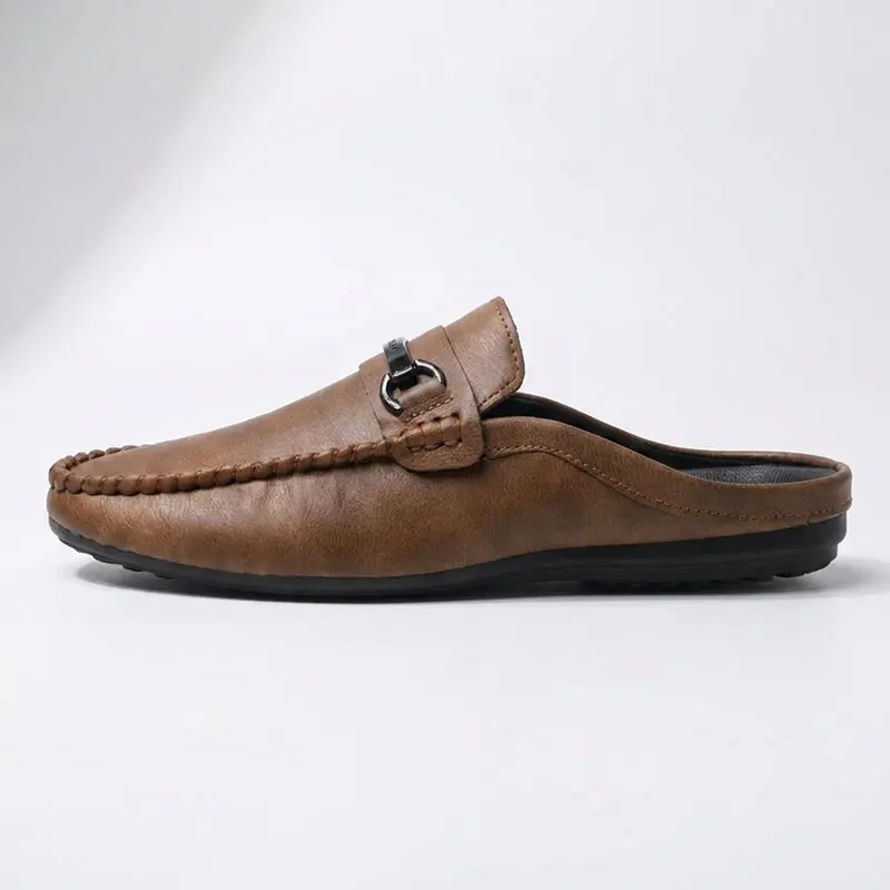 Herren-Mules mit Metall-Detail