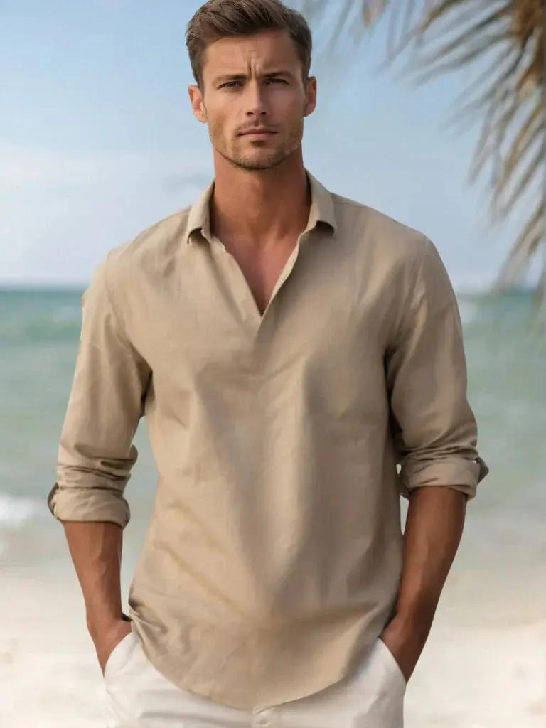 Herren-Pullover mit langem Arm und lockerer Passform