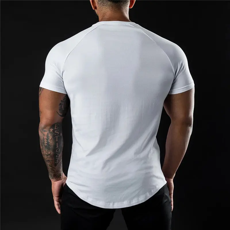 Herren Schlanke Passform Einfach T-Shirt