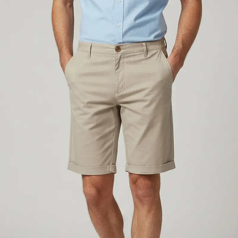 Herren-Shorts mit flacher Vorderseite und elastischem Bund