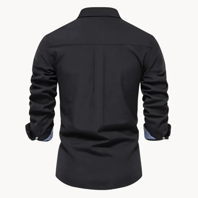 Herren Slim Fit Hemd mit Kontrastkragen