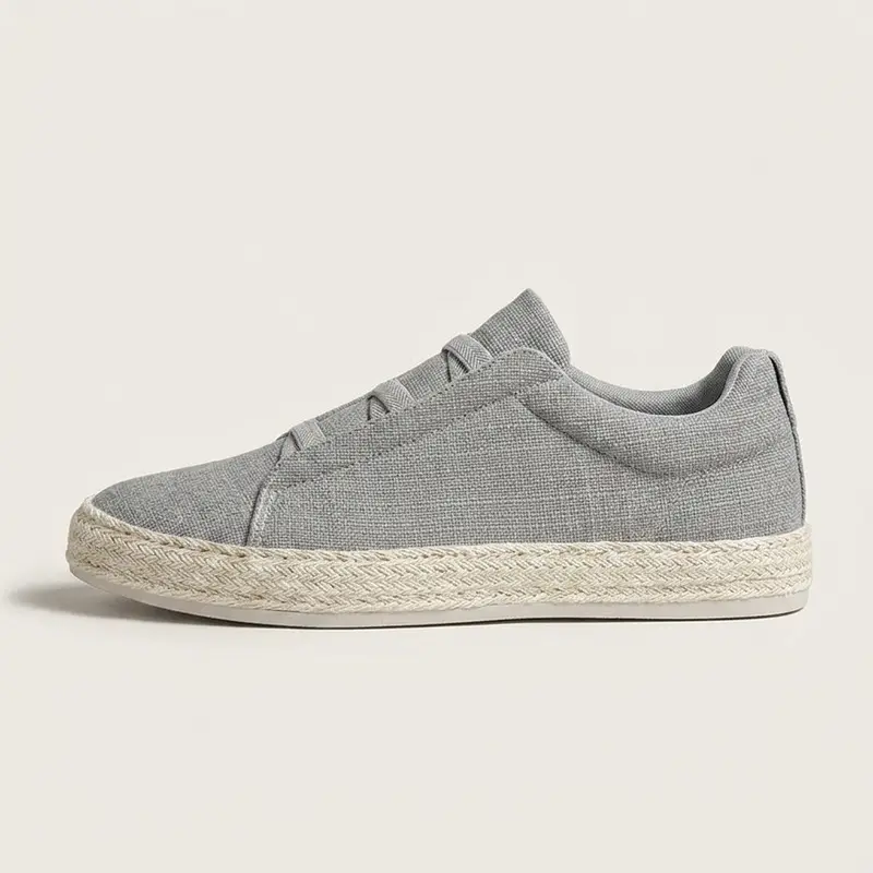 Herren Strick-Slip-On-Sneaker mit Jute-Besatz
