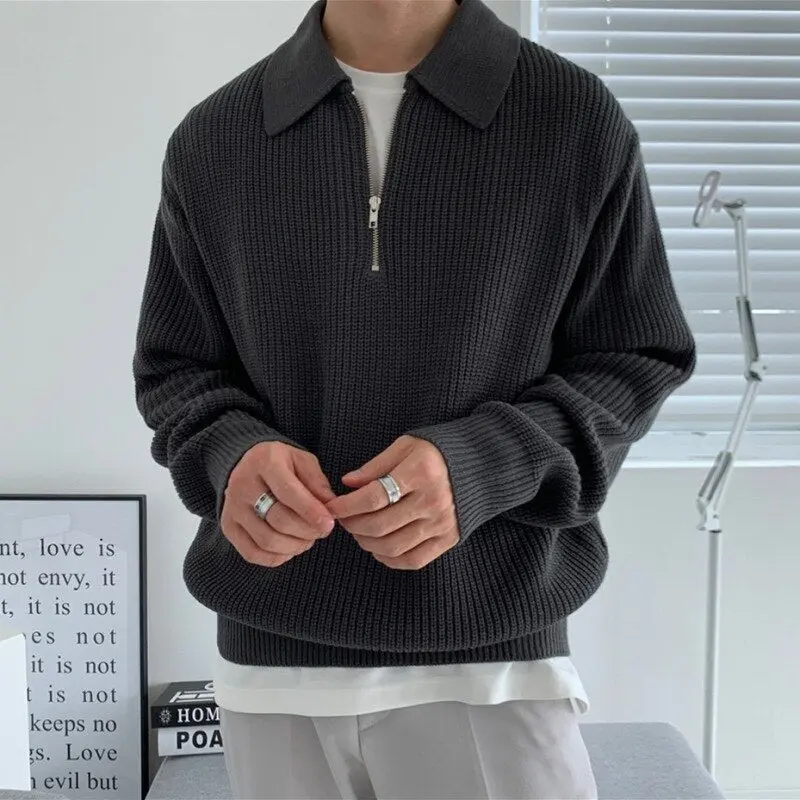 Herren Winterpullover Strukturierter Strickpullover mit Langarm für kalte Tage