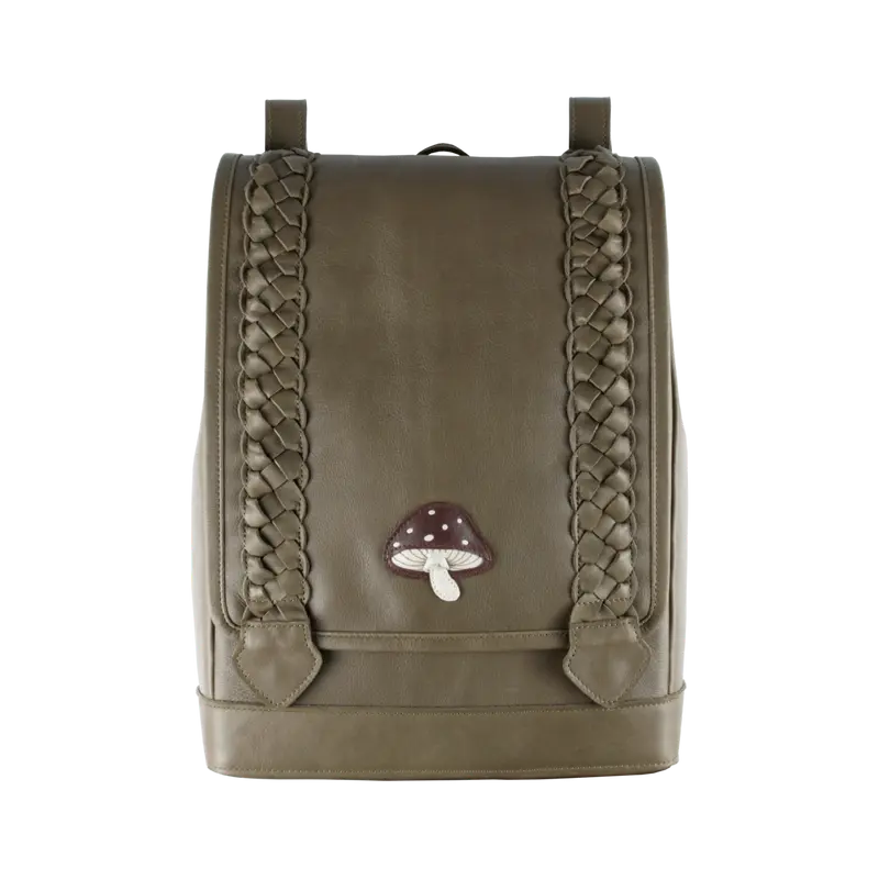 Hikey Schoolbag | Toadstool | Army Leather