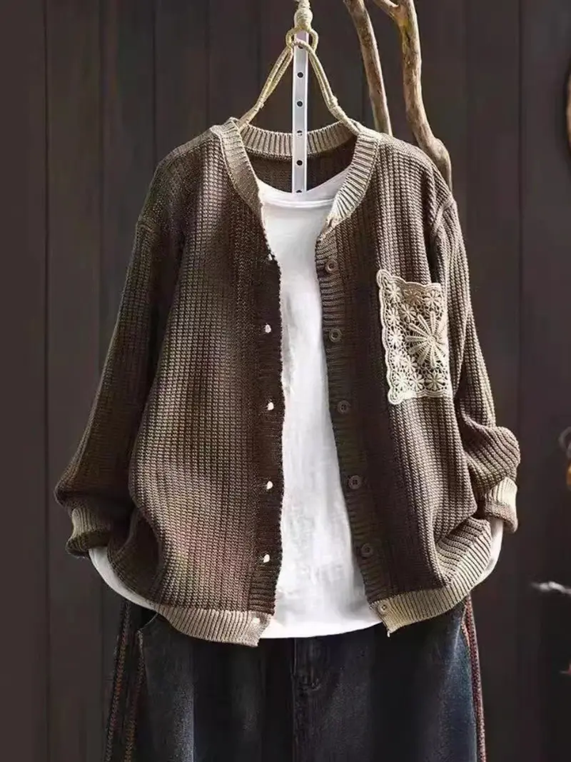 Hildrun | Damen Strickjacke Relaxed Fit