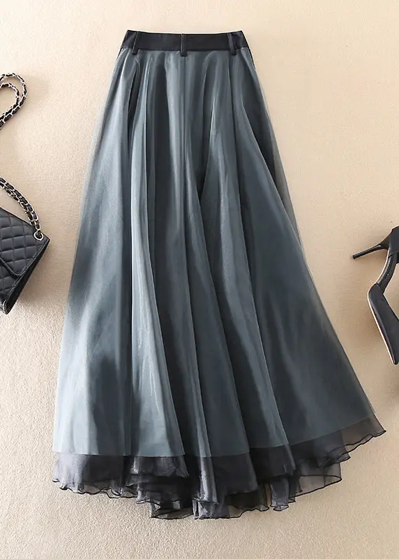 Hohe Taille lange Mesh-Rock - Arvani
