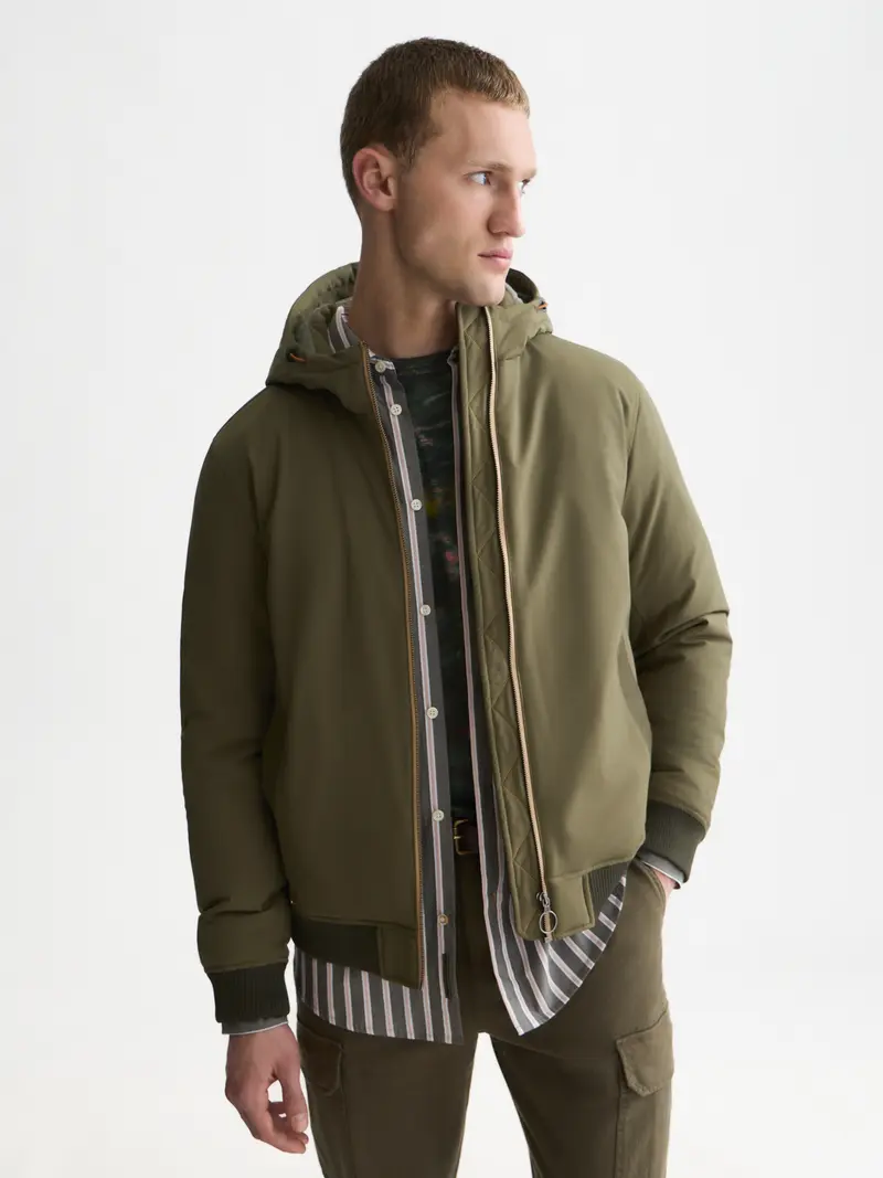 Hooded Softshell Padded Jacket