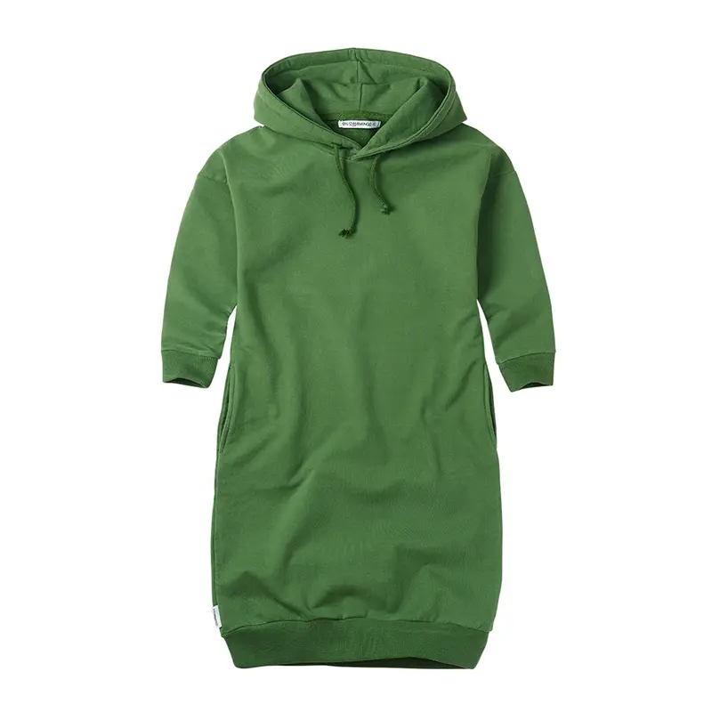 Hooded Sweater Dress Moss Green