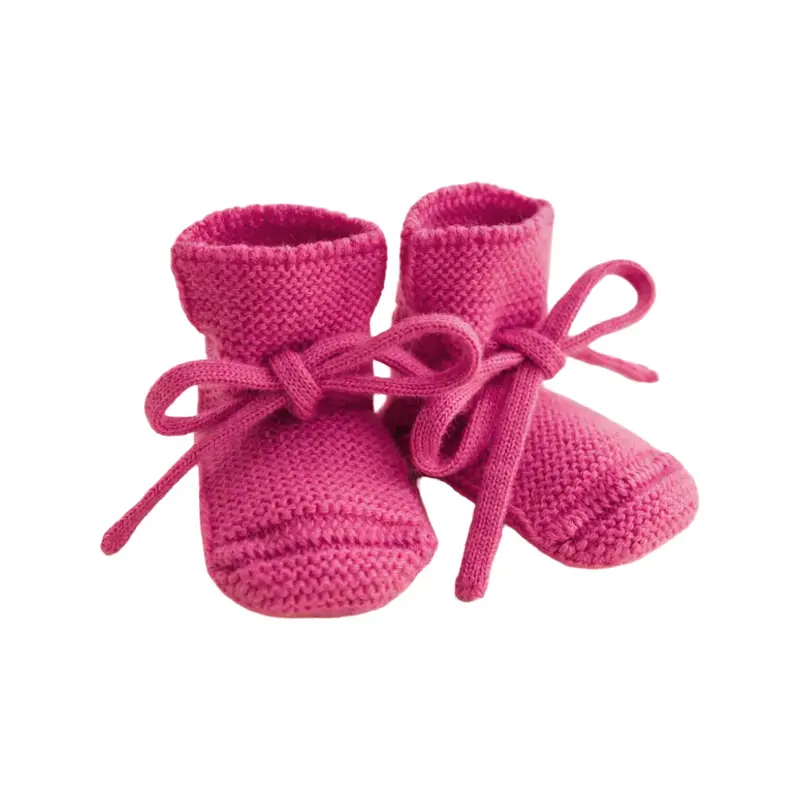 Hvid Booties Fuchsia