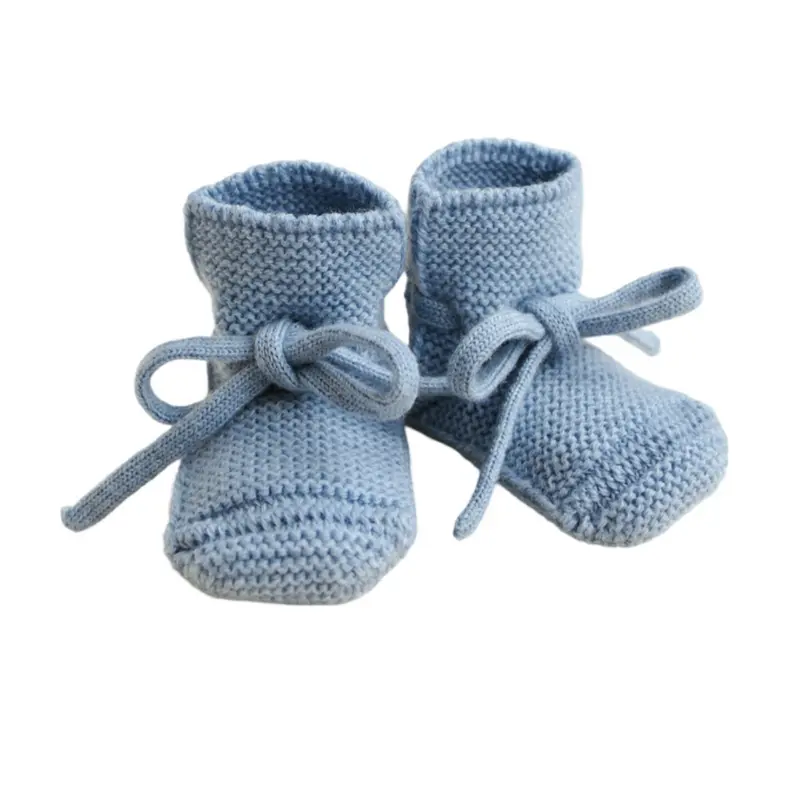 Hvid Booties Light Blue