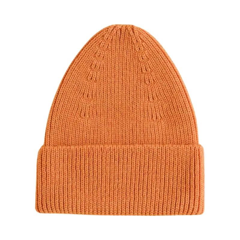 Hvid Fonzie Kids Beanie Orange