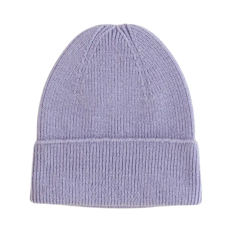 Hvid Fonzie Newborn Beanie Lilac