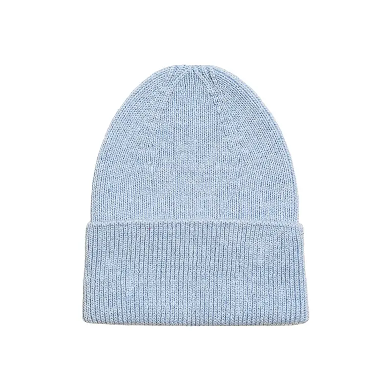 Hvid Fonzie Newborn Beanie Sky