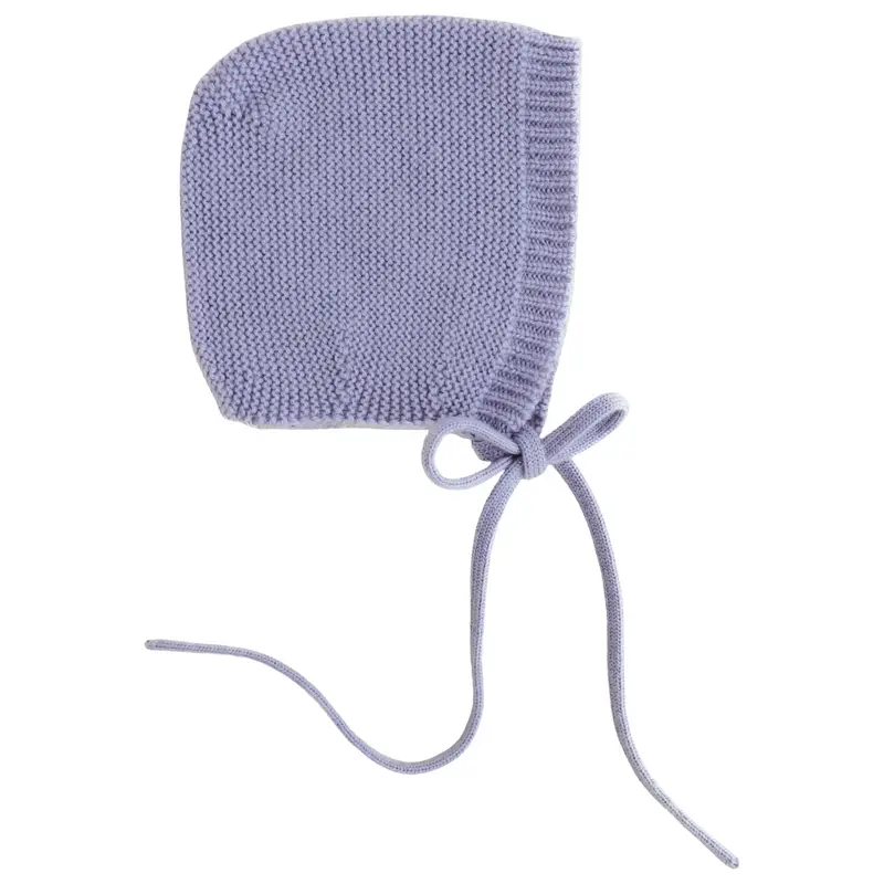 Hvid Newborn Bonnet Dolly Lilac