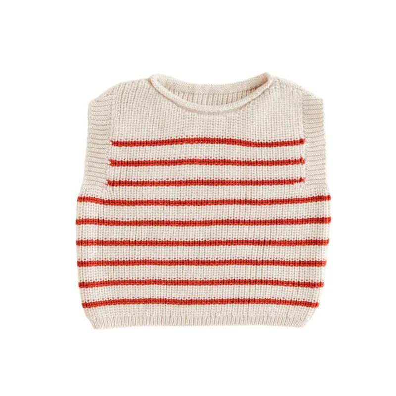 Hvid Vest Harvey Cream - Red