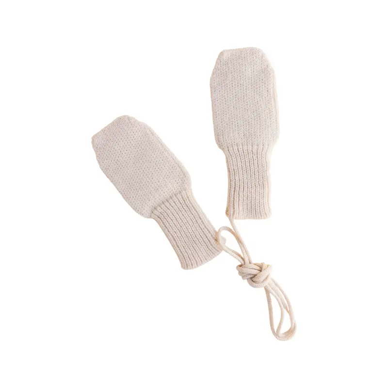 Hvid Wool Mittens Fiza Cream