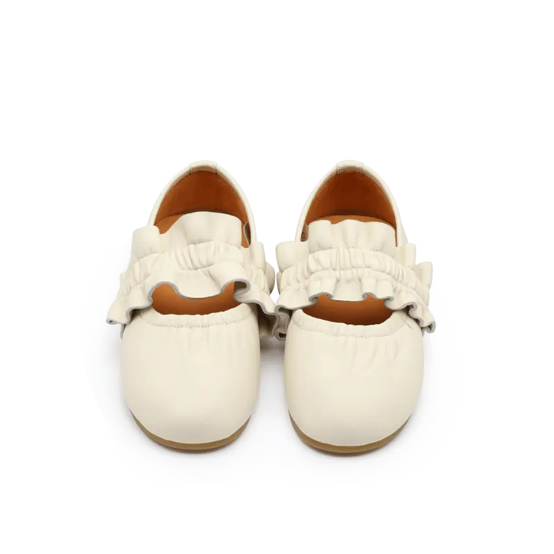 Iffie Ballerinas | Cream Sheep Leather