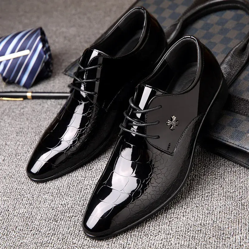 Ignatius | Hochglanz Strukturiert Schnürschuhe