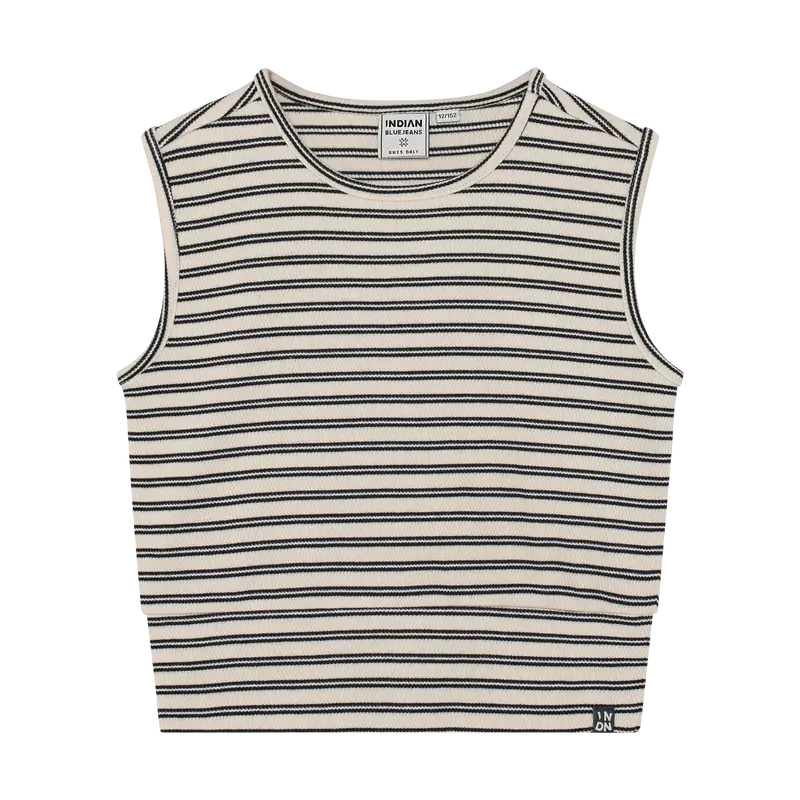 Indian Blue Jeans - Cropped Top Stripe | Sandshell