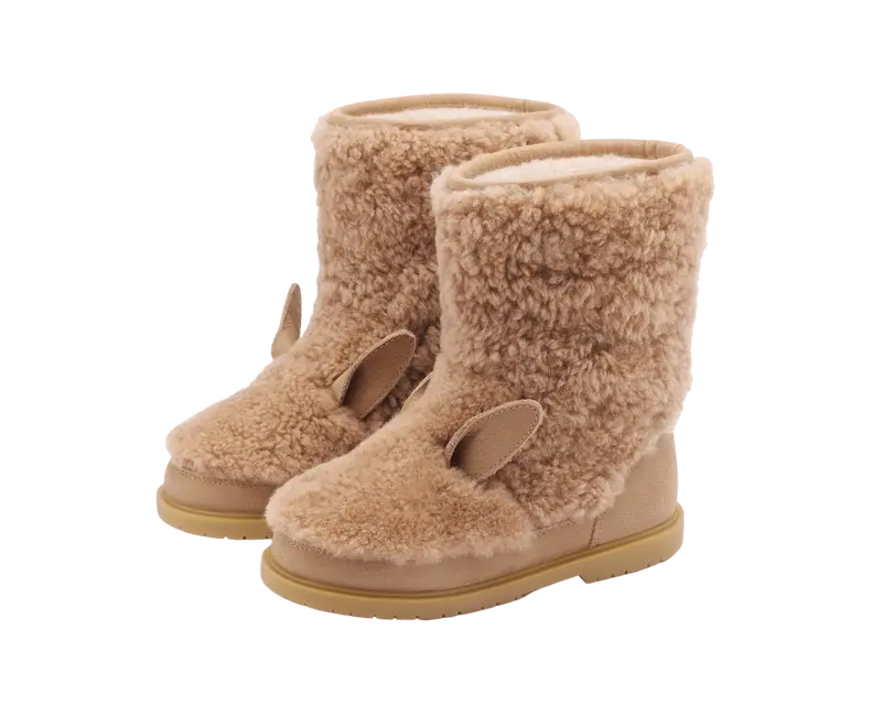 Irfi Boots | Alpaca | Beige Curly Sheep Wool