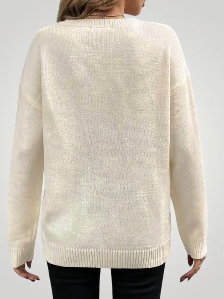 Isabel | Rippstrickpullover Damen mit weitem Schnitt