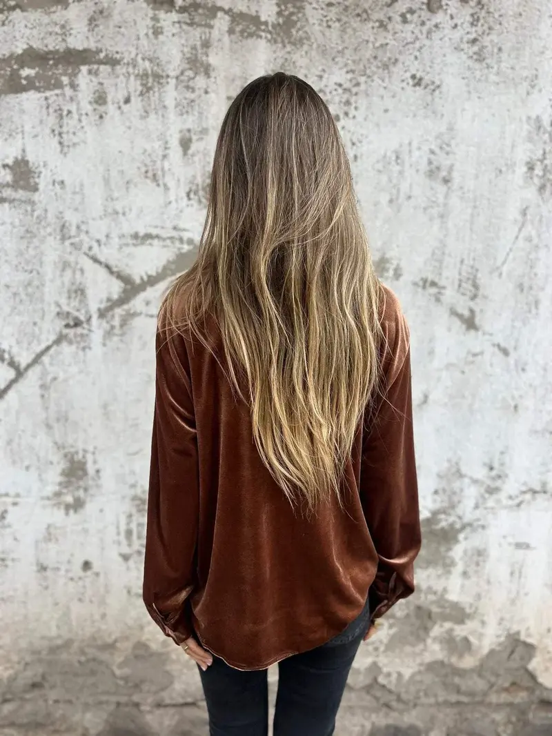 Isabella - Bluse Aus Samt