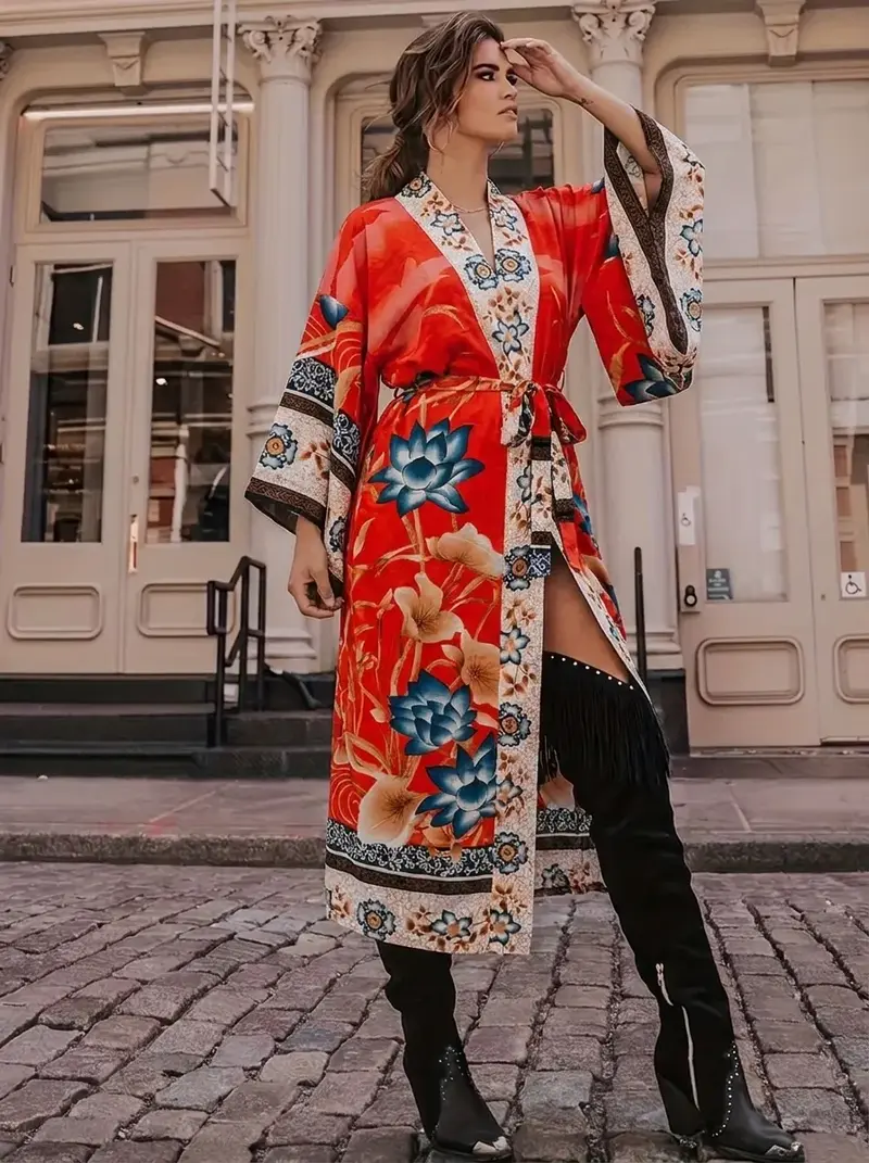 Isabella | Damen Maxi Kimono