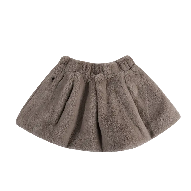 Isabelle Skirt | Dark Taupe Teddy