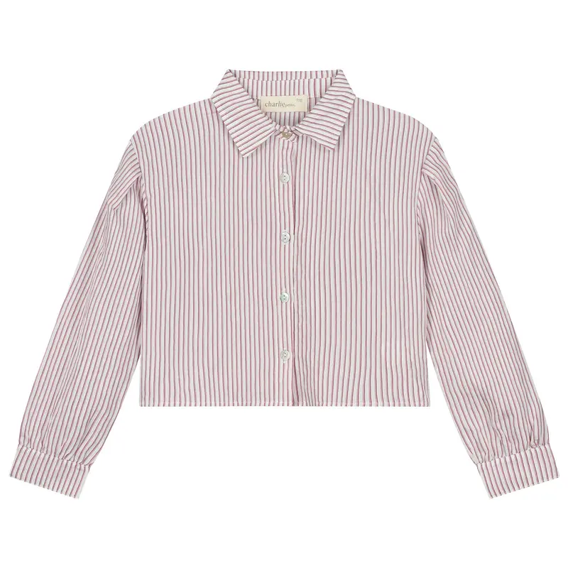 Isra Blouse | White/Red Stripes