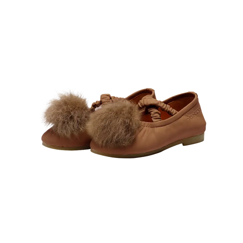 Izebella Ballerinas | Walnut Sheep Leather